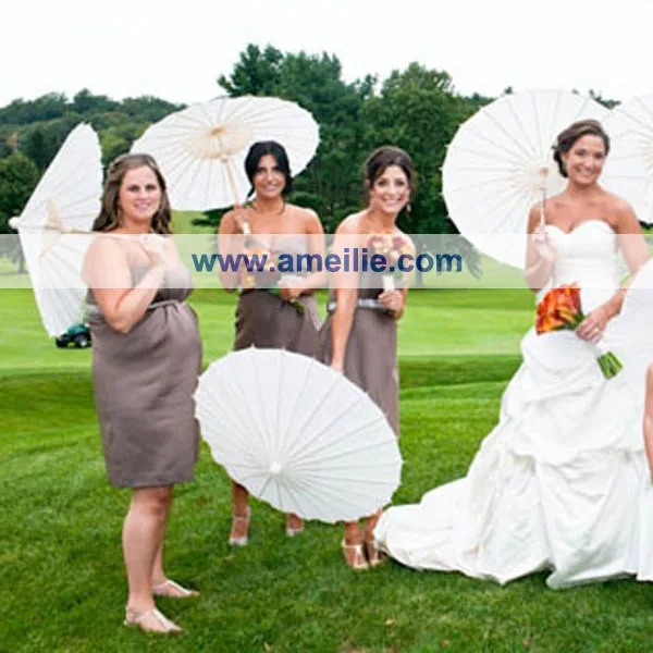 

60 Pcs/Lot Free Shipping Party Wedding Bride White Paper Parasol Umbrellas Plain Paper Parasols for Wedding Pictures