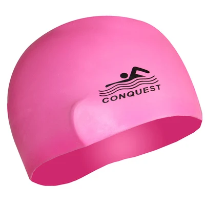 H653 Распродажа Мужская/Женская водонепроницаемая Весенняя силиконовая шапочка для купания Удобная Профессиональная шапочка для плавания - Цвет: Deep pink