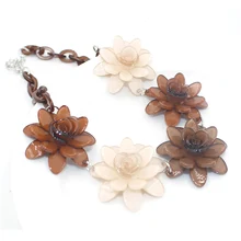 Collier femme 2016 колье акриловые ожерелья цветок Ювелирный Бренд цвет Цепь геометрическая Смола Себе Ожерелье ZA bijoux