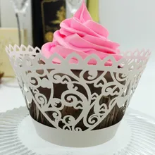 100 шт бумажный торт край обертывание в полые бумажные чашки вокруг кекса Маффин обертывание случае Свадебная вечеринка декоративная оболочка поставки 6Z