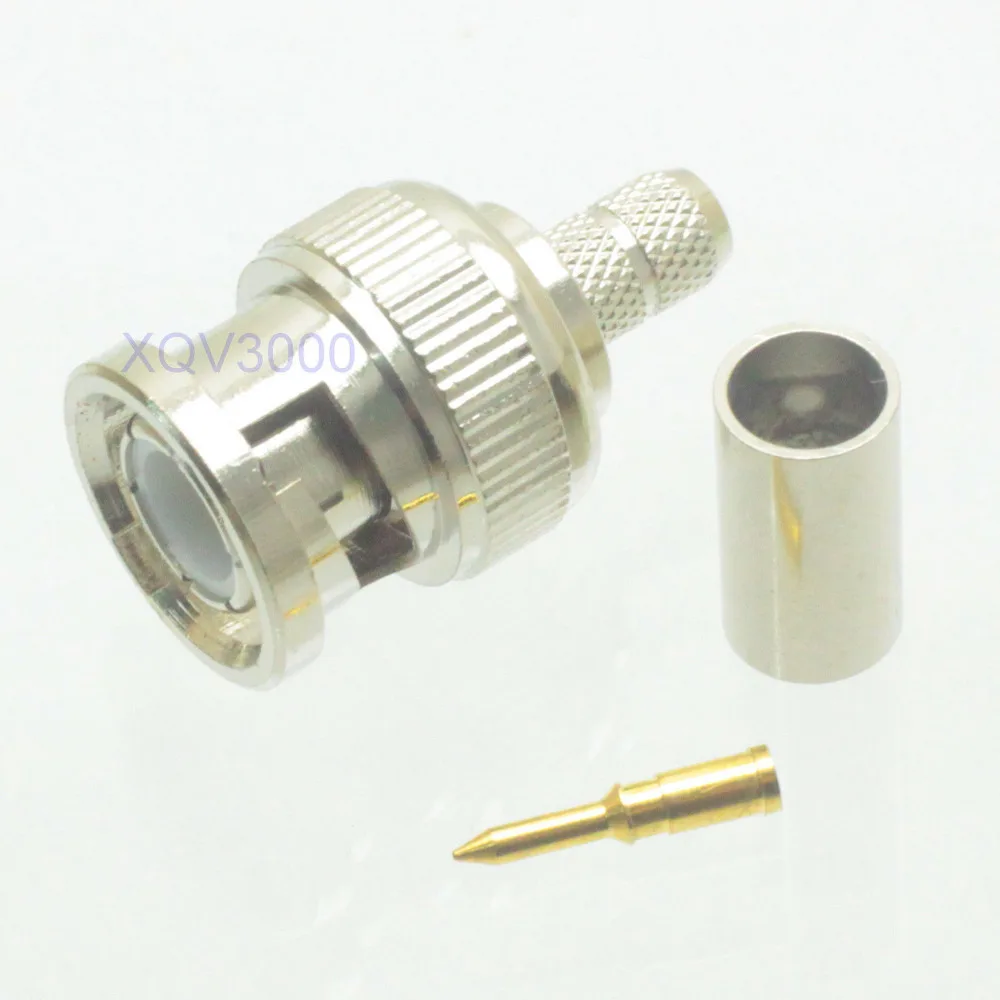 

1pce Connector BNC male plug pin crimp for RG58 RG142 LMR195 RG400 RF COAXIAL