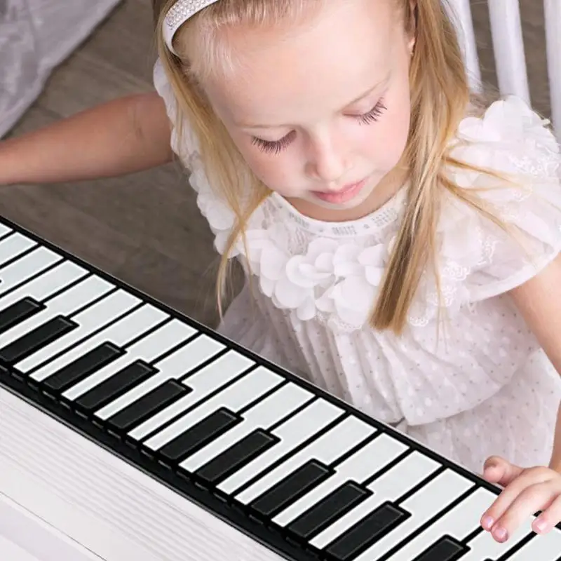 49 клавиш цифровая клавиатура гибкий рулон пианино подарок с громким динамиком электронный рулон пианино для любителей музыки дети ребенок