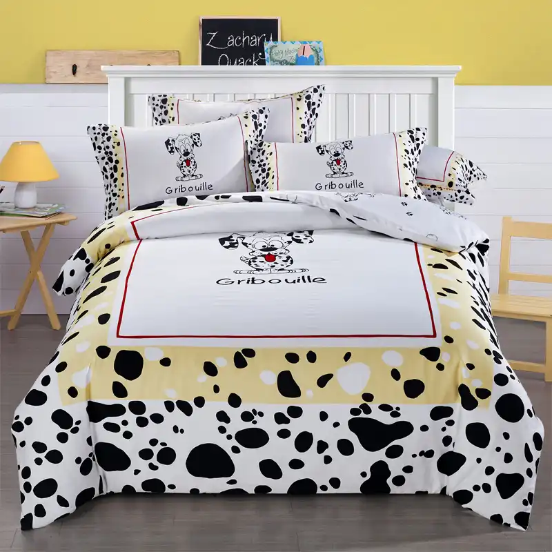 Cartoon Dalmatian Printed Bedding Set With Pillowcases Duvet Cover