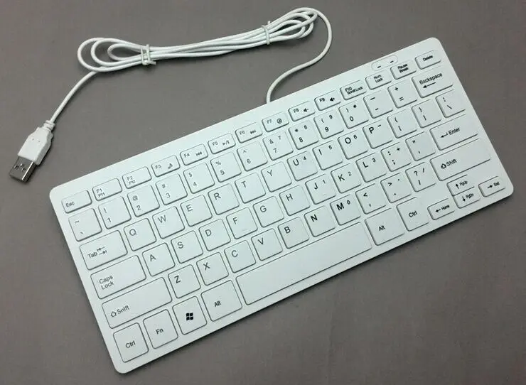 Ультра тонкая 78 клавиш Мини Портативная USB Проводная клавиатура для ПК