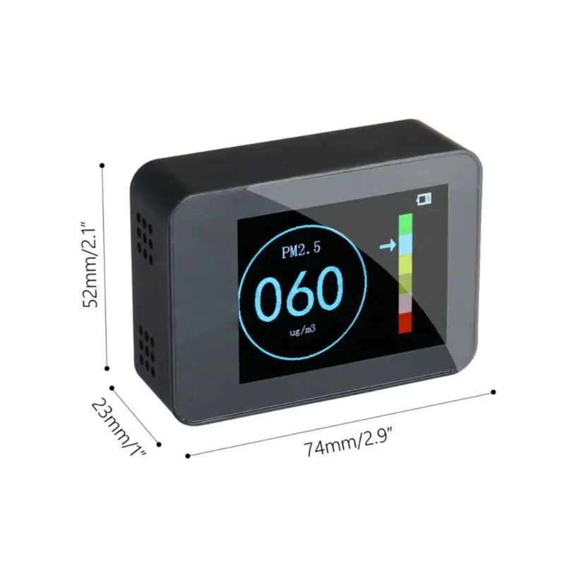 Тестер качества воздуха портативный лазерный PM2.5 детектор умный монитор для домашнего офиса автомобиля
