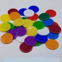 Ensemble de 50 pièces/ensemble, 8 couleurs, accessoires cadeau créatif, jetons de Poker en plastique, Casino, marqueurs Bingo, jeton, jouet pour jeu de Club familial amusant