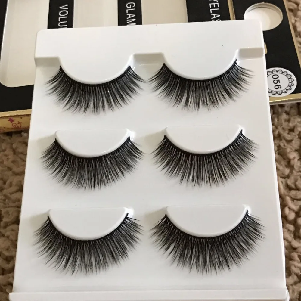 

New 3 pairs natural false eyelashes fake lashes long makeup 3d mink lashes extension eyelash mink eyelashes for beauty