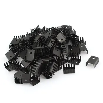 

100 Pcs 19x14x10mm Aluminium Heatsink Heat Sink Black for TO-220 IC