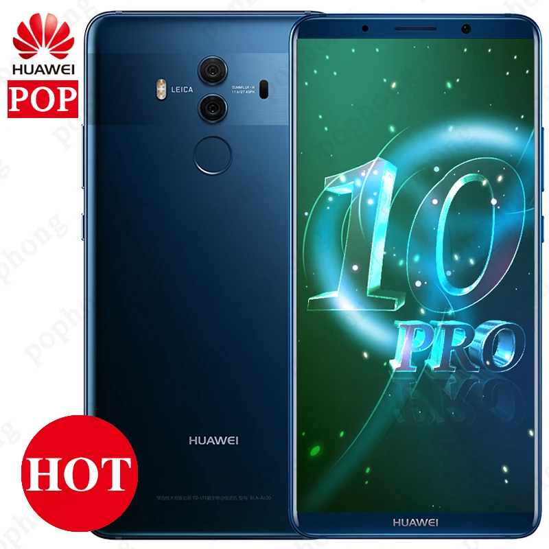 Смартфон huawei mate 10 Pro, 6,0 дюймов, 6 ГБ, 128 ГБ, Восьмиядерный процессор Kirin 970, Android 8,0, 4000 мАч, сканер отпечатков пальцев, NFC