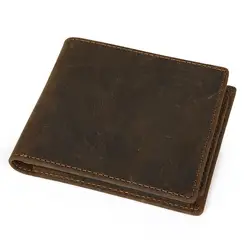 Весть деньги держатель мужчин кожаная сумка Марка Съемный держатель карты коричневый с коротким Двойные кошелек 4043