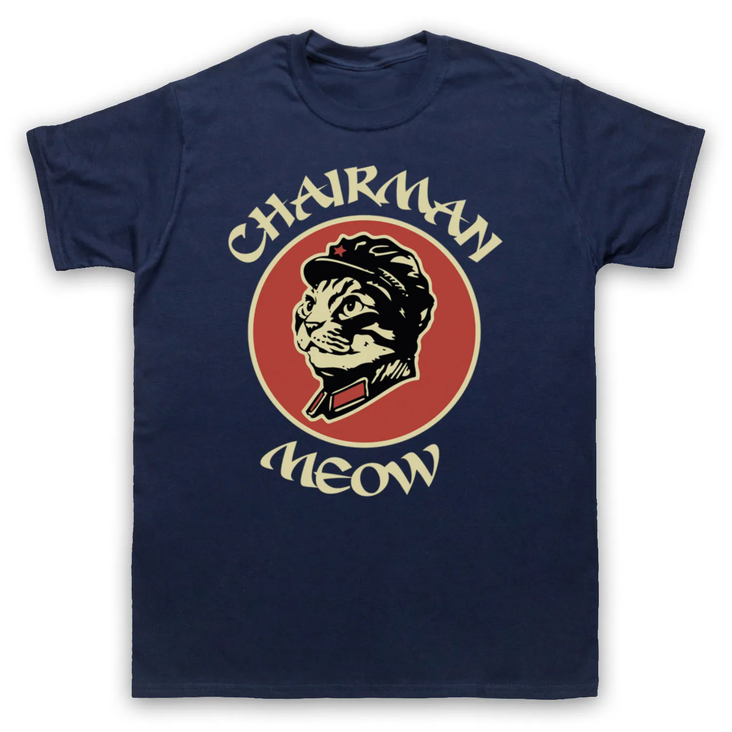 Мужская футболка с принтом CHAIRMAN MEOW CAT забавная комедийная пародийная MAO JOKE PUN хит