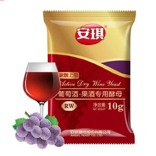 2 Packs Yeast Alcohol,Active Dry Wine Yeast ,Used For Red Wine Brewing 10g/Bag Free Shipping