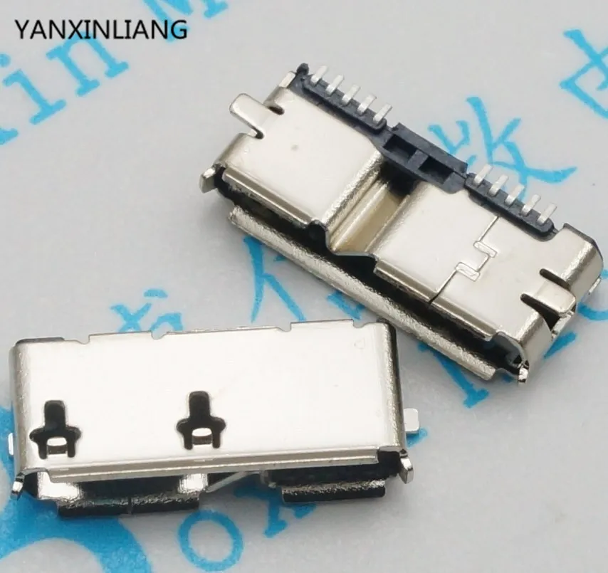 

2pcs Micro USB 3.0 B Type SMT Female Socket SMD 2 10pin USB Connector for Mobile Hard Disk Drives Data Interface