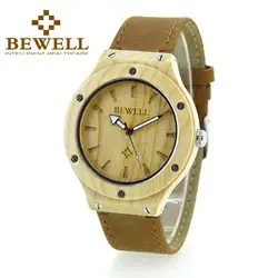 BEWELL Лидер продаж дерево Элитный бренд кожаный ремешок кварцевые Мужской Relogio кварцевые часы наручные часы для мужчин момент Montres Homme 121A