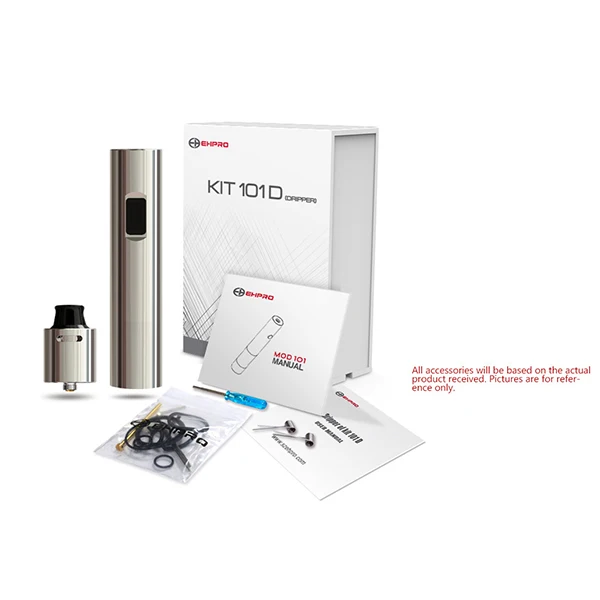 

original Ehpro 101 D 50W Kit simple mech mod adjustable wattage 0.49inc display screen fit 18650 18350 battery