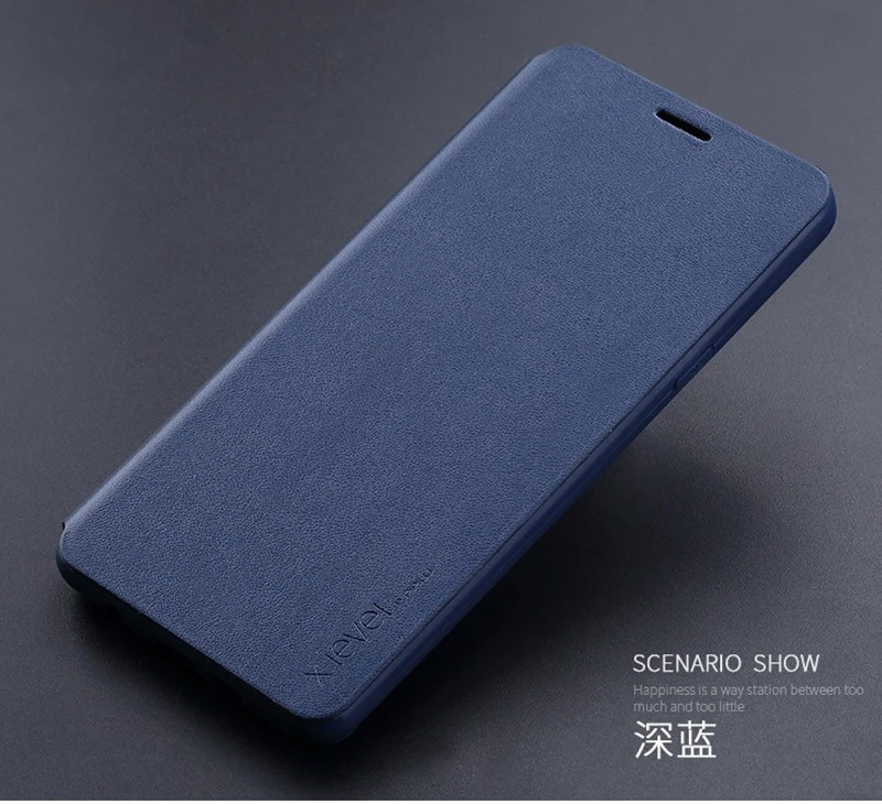 Роскошный кожаный чехол книжка X Level для Samsung Galaxy A5 A6 A8 A40 A70 S8 S9 S10 S20 S21 Plus Note 20 10 9 8 A31