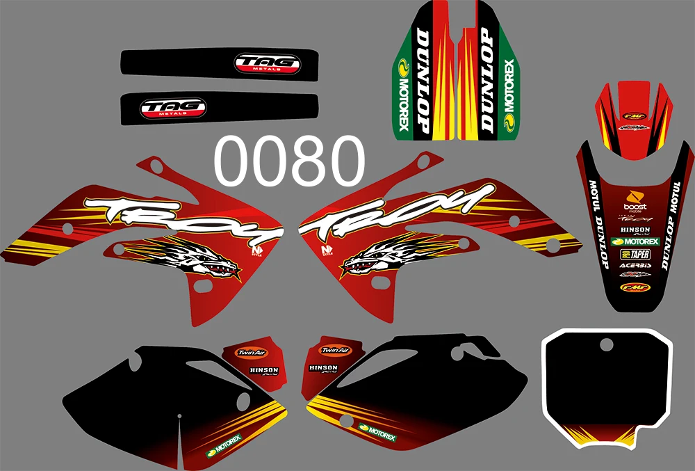 4 вида стилей команда графика фоны наклейки для HONDA CRF150R 2007 2008 2009 2010 2011 2012 2013