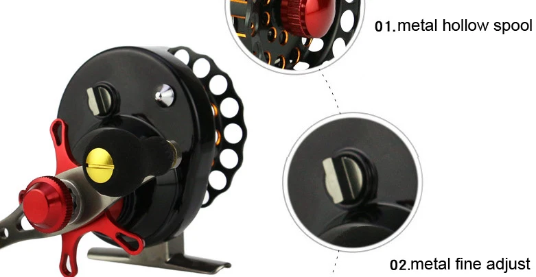 Carretel de Pesca de Gelo Carretel de Arremesso Direita para a Esquerda com Alarme 6 + 1bb Yuyu Full Metal Mosca Proporção 3.5: 1 Trolling Reel Roda Jangada Mão 4 Carretilhas de pesca