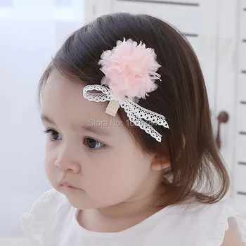

Boutique 20pcs/4C Fashion Cute Gauze Flower Girls Hairpins Solid Kawaii Chiffon Floral Girls Hair Clips Hair Accessories