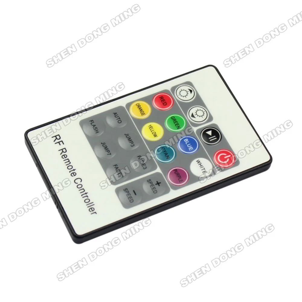 Бесплатная доставка пластиковый контроллер светодиодной ленты RF 433M 20 клавиш 12A RGB