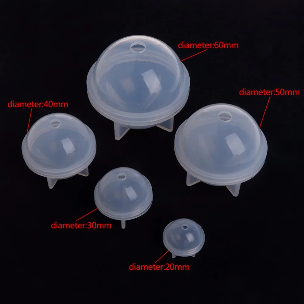JAVRICK 20 мм до 60 мм стерео сферическая силиконовая форма для изготовления ювелирных изделий шары "сделай сам" украшения из полимерной глины