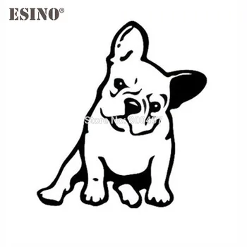 

Car Styling New Fashion Style Decoration Car Accessory Cartoon French Bulldog Creative Reflective Stickers Car Whole Body Decal