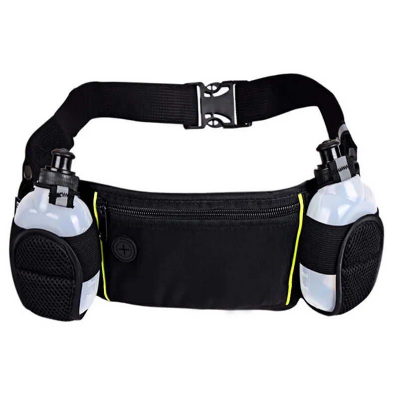Reflective Hydration Belt With 2 Water Bottles Fuel Gear Marathon