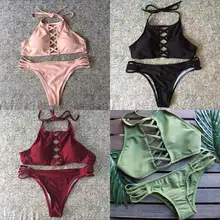 Vendaje caliente nuevo traje de Baño Bikini bikini set push up Mujeres Sexy Beach Wear Traje de Baño Bañador Bikini Brasileño Set