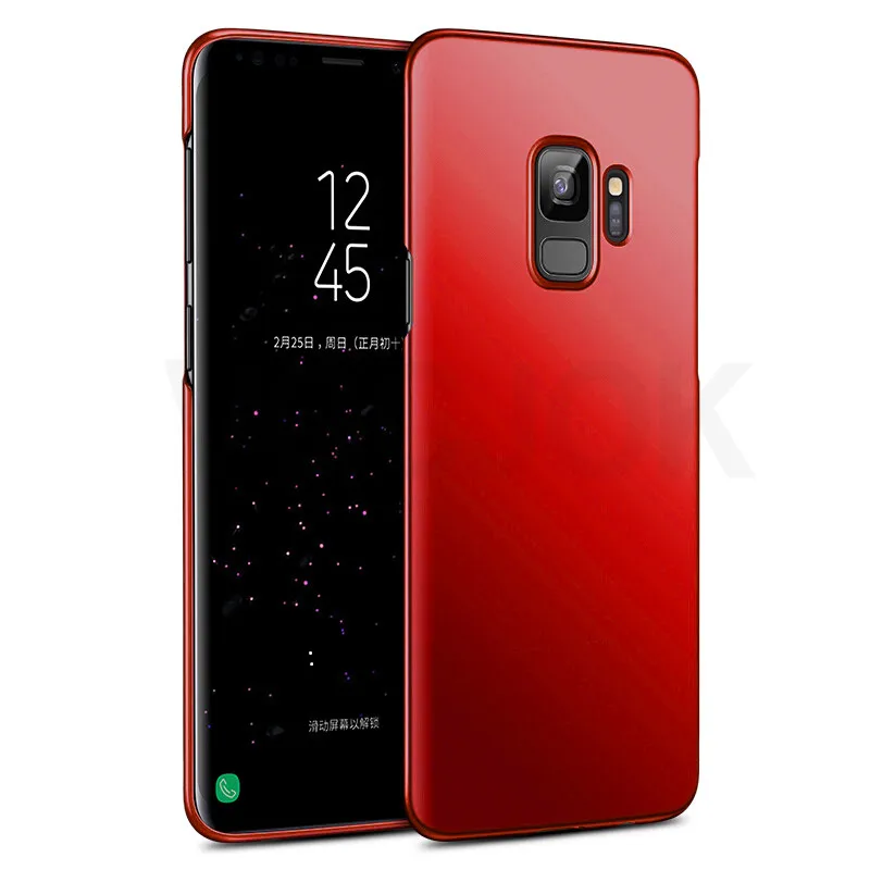 Vgcjok Роскошный тонкий матовый Жесткий Чехол для samsung Galaxy S8 S9 Note 8 9 S7 край S8 S9 плюс A6 A8 плюс защитный чехол