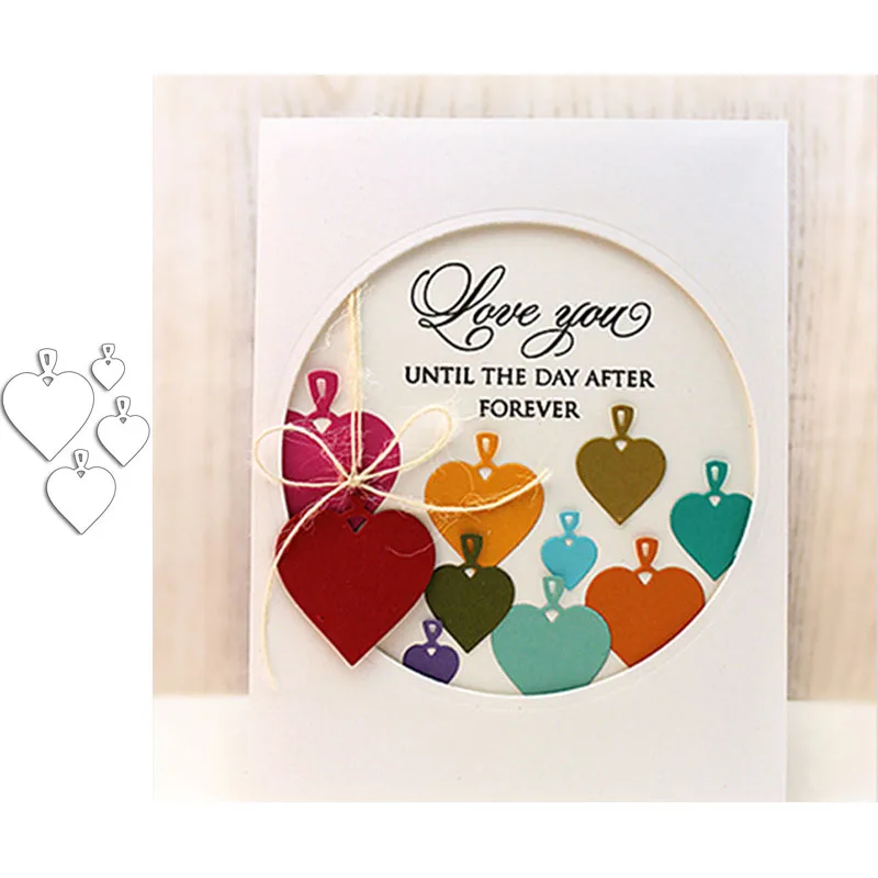 

Heart Metal Cutting Dies Stencils for Scrapbooking Embossing Die Cards Making Paper Craft Decoration New 2019
