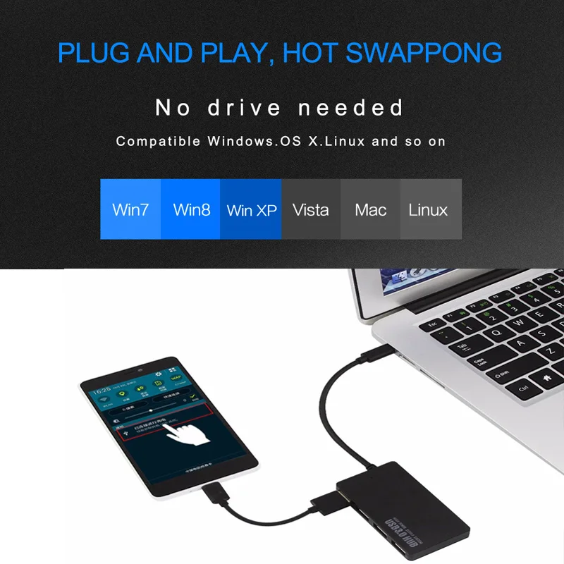 HUB 3 0 USB C 4 Ports OTG USB 3 0 HUB EU AU US UK 4