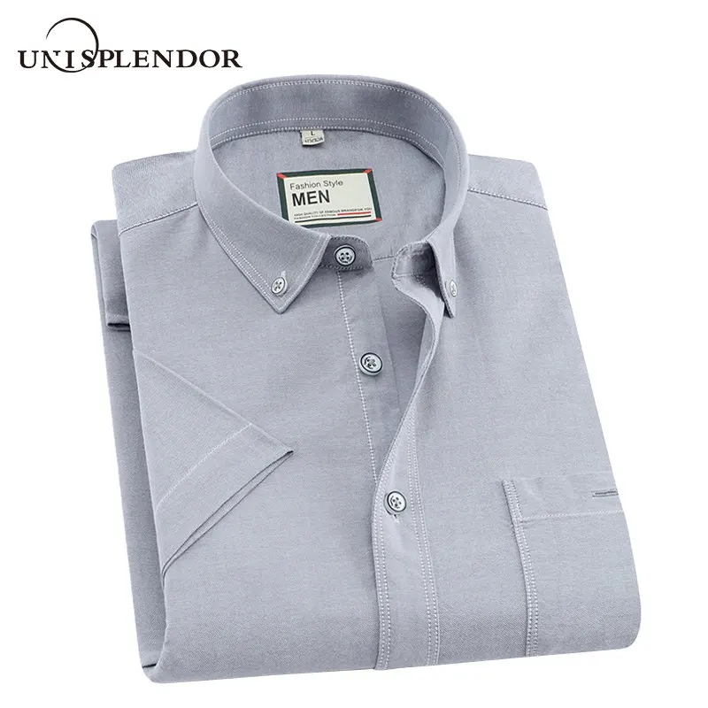 

Summer Men Shirts 100%Cotton Men Short Sleeve Shirt Soft Vacation Beach Man's Clothing Business Male Camisa Dress Shirt YN10464