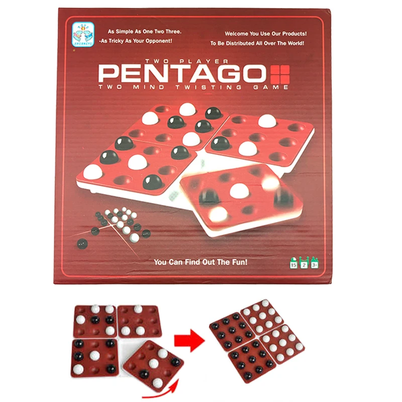 Pentago Шахматная настольная игра Gobang для семьи/паба Бесплатные Gomoku европейские