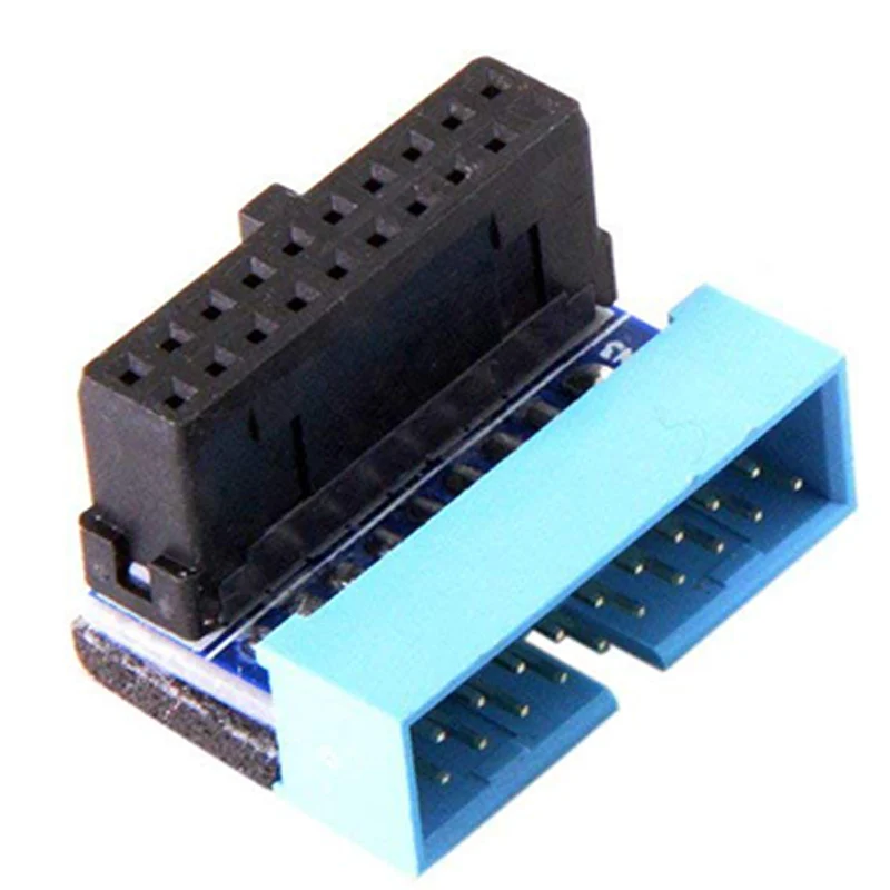 

USB 3.0 20pin Male to Female Extension Adapter Angled 90 Degree for Motherboard Mainboard-SCLL