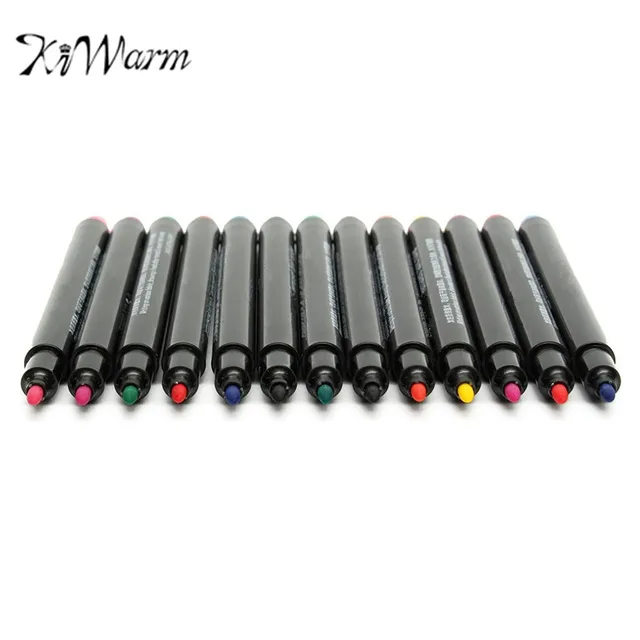 kiwarm top quality 13 colors permanent marker pens fabric paint