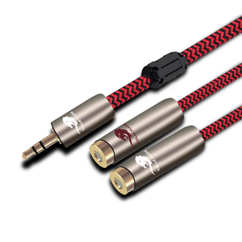 Купить Hi fi стерео аудио кабель AV 3,5 мм до 2 RCA Женский для портативных компьютеров MP3 ТВ сабвуфер усилитель Автомобильная Колонка 0,75 m 1 м 3 м