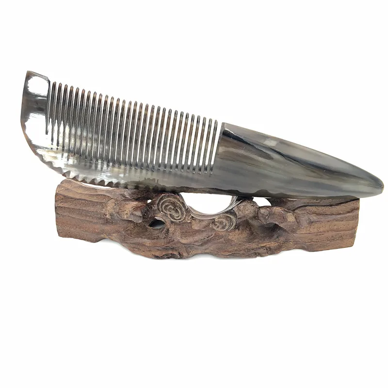 

L-123 Natural Yak Horn Comb tip-handle Hair Care Accessories