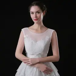 Новое поступление 2018 Свадебная Куртка болеро для вечеринки свадебное платье без рукавов Кружевное пальто для выпускного вечера цвета