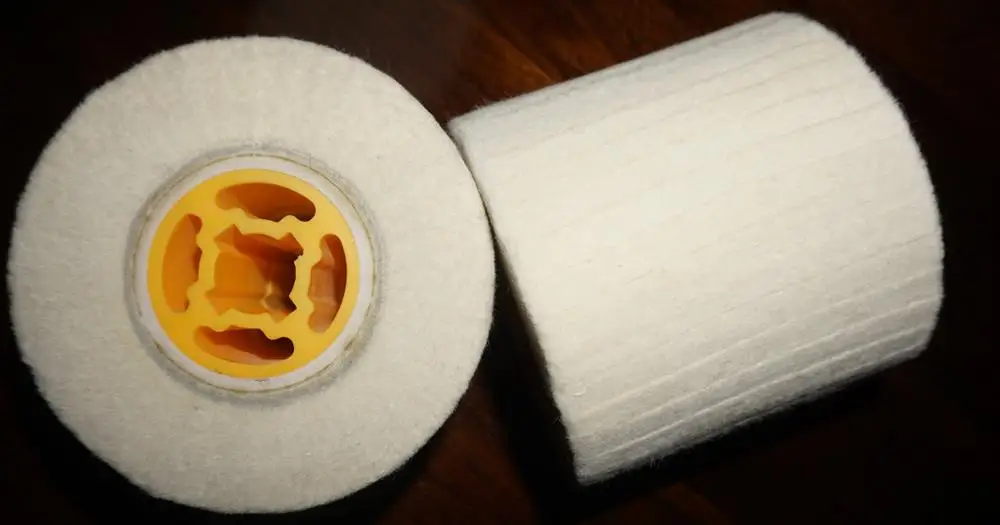 115/100mm Drum Wool polishing Wheel Cross-core wool drawing round woolen felt wheel for stainless wire drawing