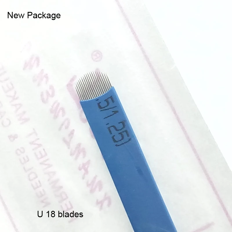 2018-Tattoo-Needles-Agulha-U-Shape-Needle-Blade-Permanent-Makeup-Blades-Needles-For-Microblading-Pen-18pins