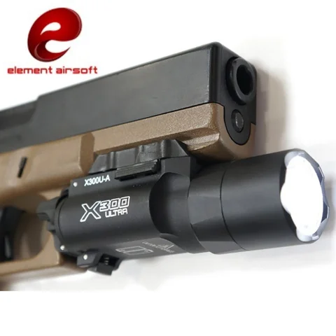 Pistola de ar Elemento Airsoft Arma Ultra Luz Led Lanterna Tática Softair Lâmpada Caça Luzes Ex359 X300u X300