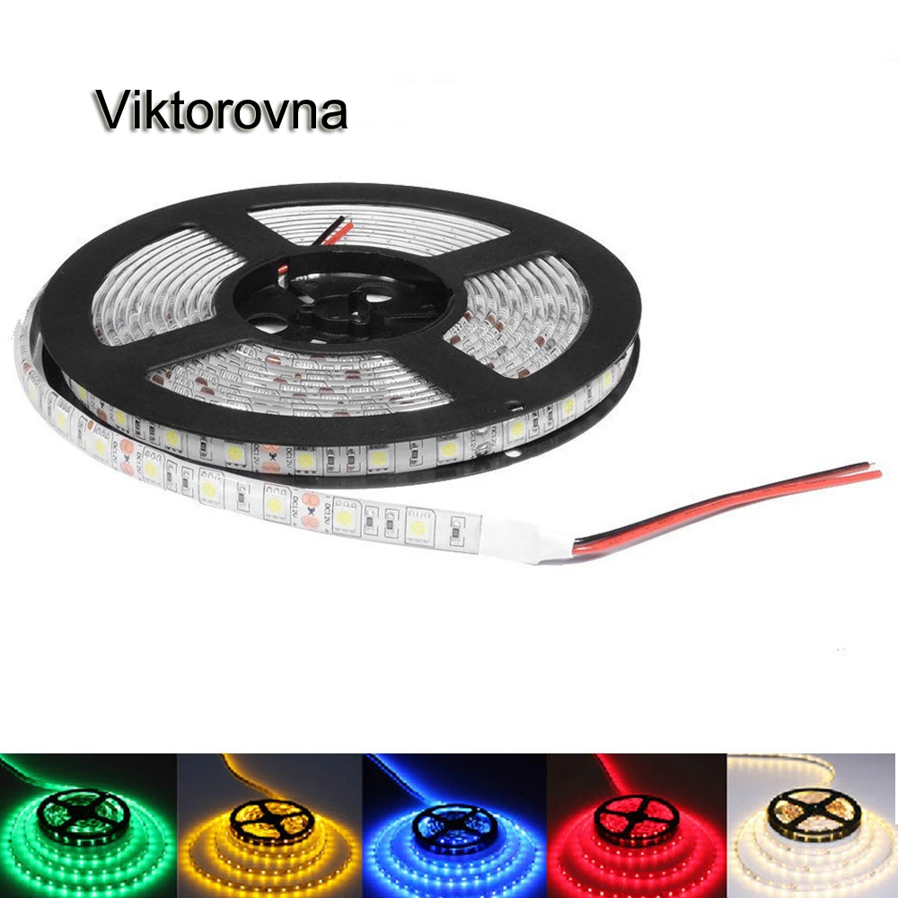 Светодиодная лента 5050 SMD RGB 60 светодиодов/м 12 В постоянного тока не класс защиты ip65