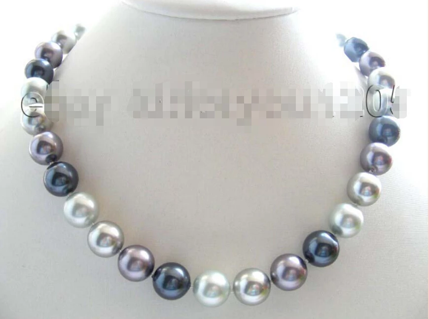 

FREE SHIPPING>>>@@ SA 12mm Multicolor SeaShell Pearl Necklace!