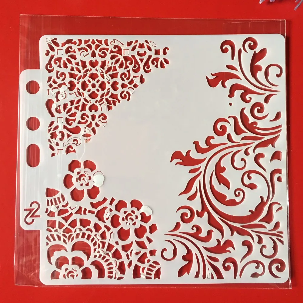 

1Pcs 5.1" Flower Edge DIY Layering Stencils Wall Painting Scrapbook Coloring Embossing Album Decorative Paper Card Template