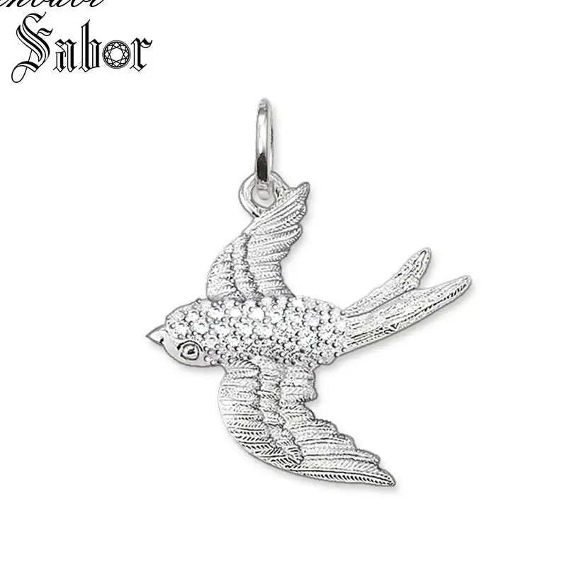 

Pendant Swallow Bird 925 Sterling Silver for Women Gift Jewelry Pendant Ornament Fit Necklace thomas