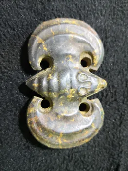 

Chinese Red mountain culture collection meteorite carving Figure Pendant