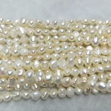 SNH 4 мм БАРОККО AA Жемчужная Нить натуральные пресноводные жемчужные струны 5 нитей/упаковка 5 нитей цена с бесплатной доставкой