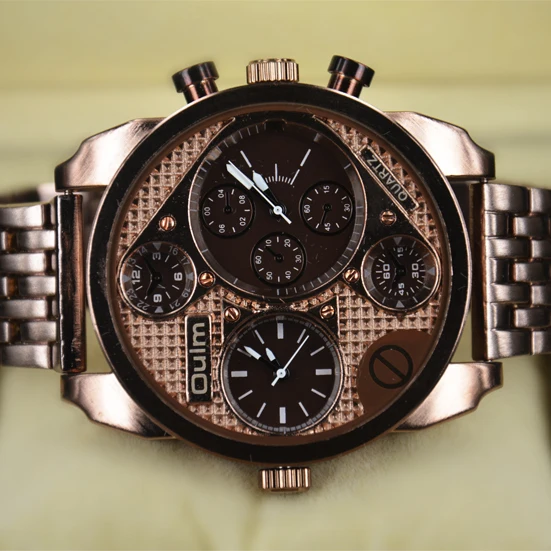 Мужские часы 2019 Vogue Dual Time Oulm 9316 мужские спортивные военные армейские подарок
