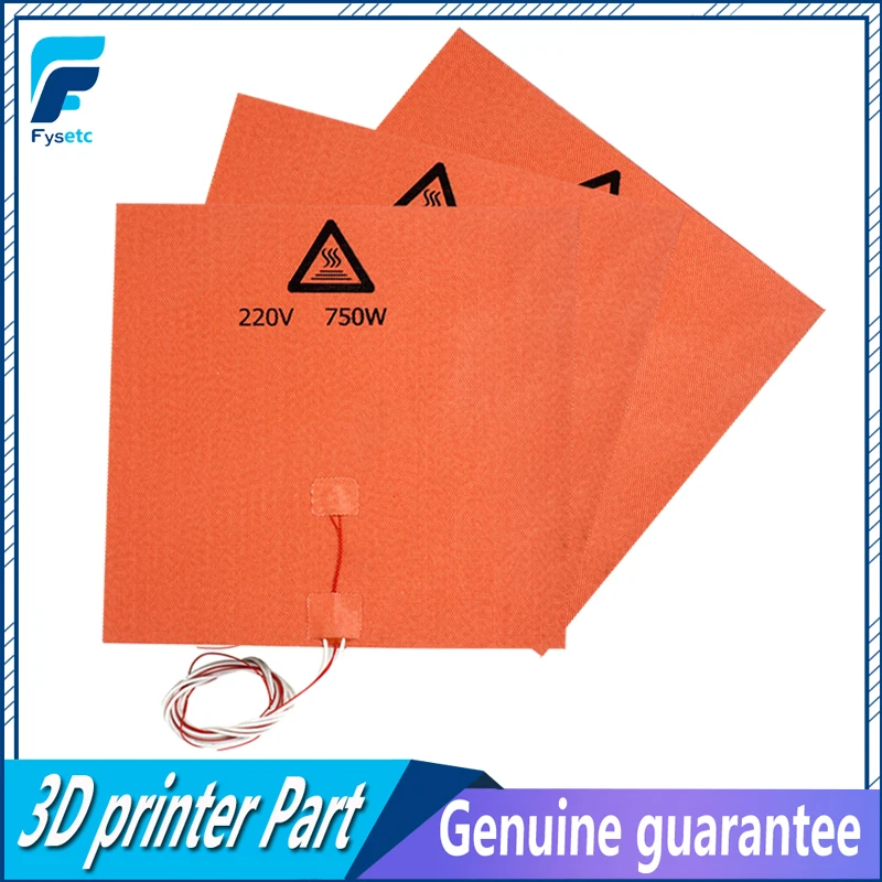 1PC Silicone Heater 330x330mm 220V 750W With Thermistor & Adhesive For Tronxy X5S 3D Printer