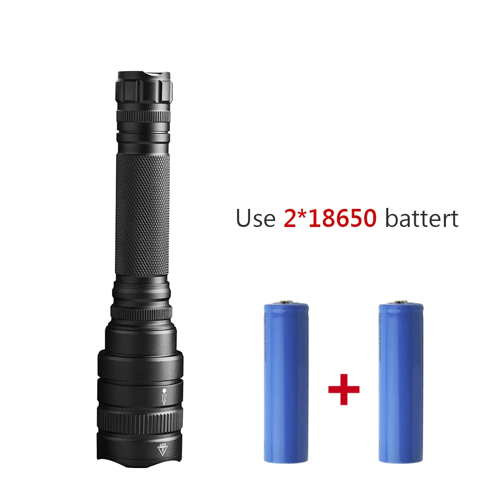 

led flashlight cree xhp70 torch lantern tactical flashlight 2x18650 rechargeable waterproof telescopic self-defense flash light